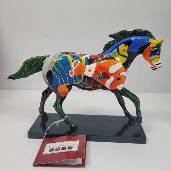 Trail Of Painted Ponies Tropical Reef Horse Figurine By Holman 2005 - Picture 3 of 7